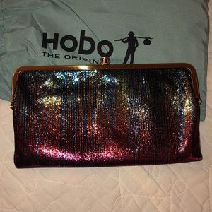 HOBO Lauren wallet in a beautiful shimmer fabric